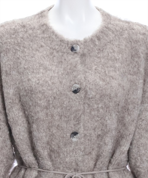 clear（クリア）の「ニットチュニック丈カーディガン（カーディガン/ボレロ・レディース・ブルー/ベージュ/グレイッシュベージュ・F）」の9枚目の写真