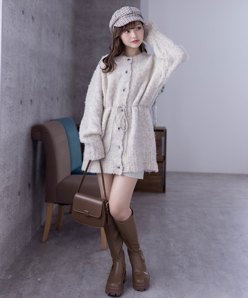 clear（クリア）の「ニットチュニック丈カーディガン（カーディガン/ボレロ・レディース・ブルー/ベージュ/グレイッシュベージュ・F）」の21枚目の写真