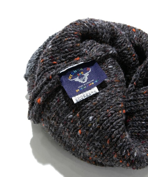 go slow caravan(ゴースローキャラバン)の「HIGHLAND2000/ハイランドトゥーサウザンド Solid Bobcap w/ear Cover & Tassels & Thin Rope(ニットキャップ/ビーニー・レディース・ナチュラル/チャコールグレー/オートミール・FREE)」の4枚目の写真