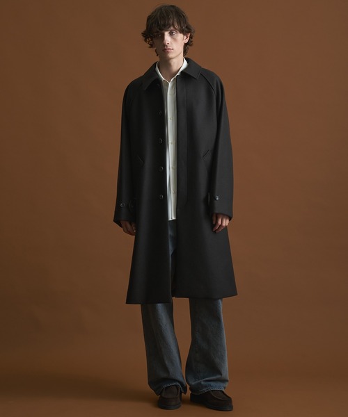 PUBLIC TOKYOメルトンオーバーサイズステンカラーコート PUBLIC TOKYO ステンカラーコート コート Super140s メルトン