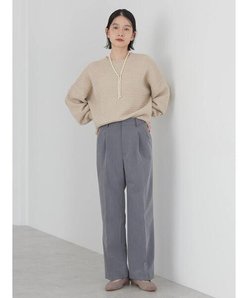 AMERICAN HOLIC（アメリカンホリック）の「美・美・美あったかタックワイドパンツ（その他パンツ・レディース・ブラック/杢グレー/キャメル・S/M/XS/L）」の9枚目の写真