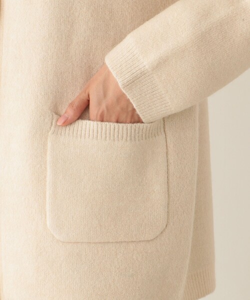 ⭐︎ミルクティー色の端正なノーカラーコート⭐︎ Afternoon Tea（アフタヌーンティー）の「ダブルフェイスノーカラー