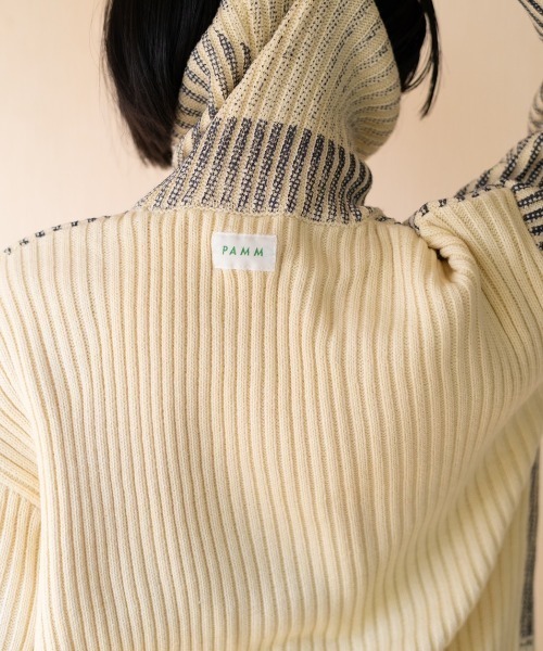PAMM(パム)の「網点写真のハイネックニット(ニット/セーター・レディース・イエロー/ホワイト・フリー)」の13枚目の写真