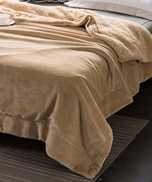 SEN TOKYO（セントーキョー）の「上質な空間を演出♪片面ボアブランケット 毛布（ブランケット・レディース・グレー/ブルー/ベージュ/パープル/ホワイト/ライトグレー・FREE）」の12枚目の写真