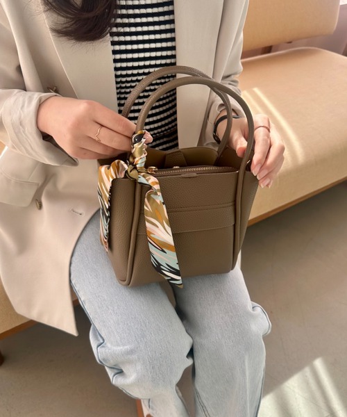 ORiental TRaffic（オリエンタルトラフィック）の「スカーフ 付き ハンドバッグ BA-209（ハンドバッグ・レディース・ブラック/ベージュ/アイボリー/イエロー/グリーン・ﾌﾘ-）」の14枚目の写真