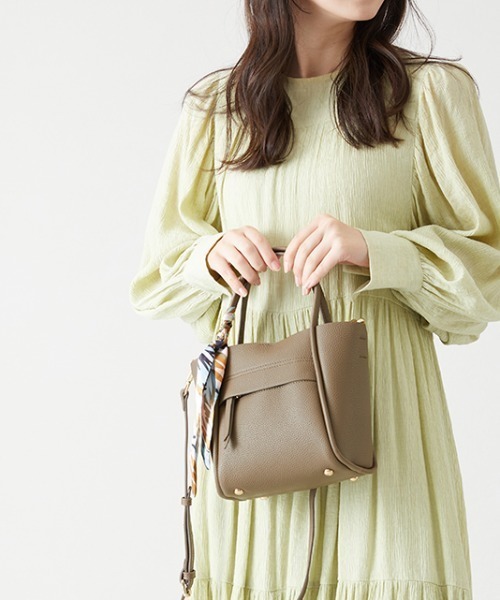 ORiental TRaffic（オリエンタルトラフィック）の「スカーフ 付き ハンドバッグ BA-209（ハンドバッグ・レディース・ブラック/ベージュ/アイボリー/イエロー/グリーン・ﾌﾘ-）」の16枚目の写真