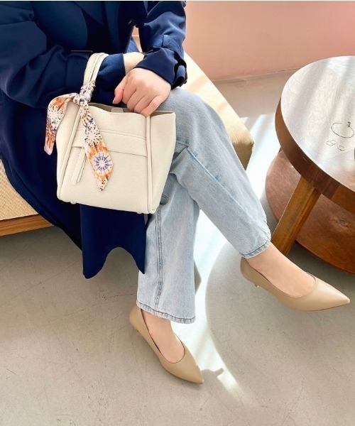 ORiental TRaffic（オリエンタルトラフィック）の「スカーフ 付き ハンドバッグ BA-209（ハンドバッグ・レディース・ブラック/ベージュ/アイボリー/イエロー/グリーン・ﾌﾘ-）」の19枚目の写真