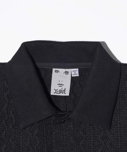 X-girl（エックスガール）の「GOOD GIRL TOP（シャツ/ブラウス・レディース・ブラック/ホワイト・S/M）」の14枚目の写真