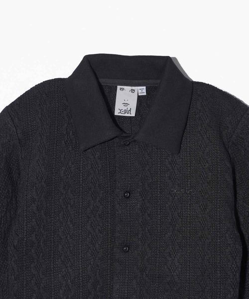 X-girl（エックスガール）の「GOOD GIRL TOP（シャツ/ブラウス・レディース・ブラック/ホワイト・S/M）」の15枚目の写真