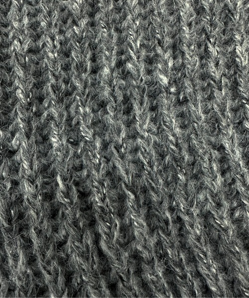 LVEU.（ラブユ.）の「【LVEU.】ローゲージクロップドニットトップス / トップス ニット クロップド ショート グランジ 長袖 ボリューム レイヤード ドロップショルダー ブラック グレー ブルー グリーン（ニット/セーター・レディース・グレー/グリーン/ブラック/ブルー・FREE）」の5枚目の写真