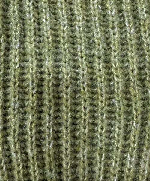 LVEU.（ラブユ.）の「【LVEU.】ローゲージクロップドニットトップス / トップス ニット クロップド ショート グランジ 長袖 ボリューム レイヤード ドロップショルダー ブラック グレー ブルー グリーン（ニット/セーター・レディース・グレー/グリーン/ブラック/ブルー・FREE）」の6枚目の写真