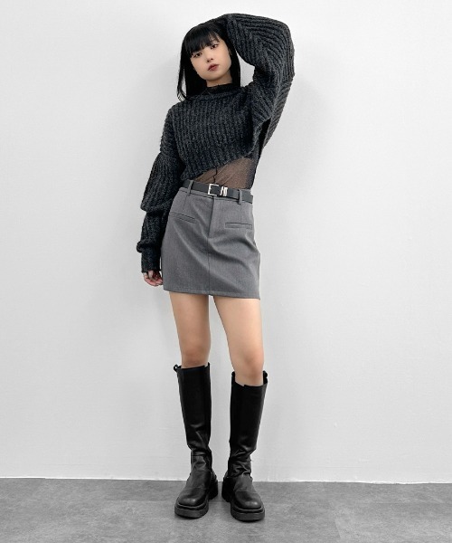 セール】【LVEU.】ローゲージクロップドニットトップス / トップス