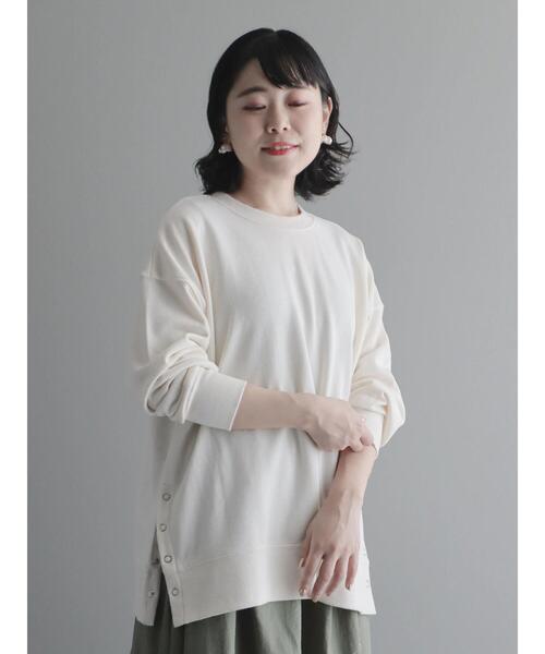 CRAFT STANDARD BOUTIQUE（クラフトスタンダードブティック）の「裏毛リングドットプルオーバー（Tシャツ/カットソー・レディース・アイボリー/サックスブルー/レッド/杢グレー/ブラック/オートミール・FREE）」の8枚目の写真