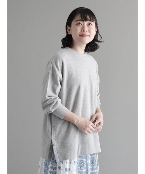 CRAFT STANDARD BOUTIQUE（クラフトスタンダードブティック）の「裏毛リングドットプルオーバー（Tシャツ/カットソー・レディース・アイボリー/サックスブルー/レッド/杢グレー/ブラック/オートミール・FREE）」の10枚目の写真