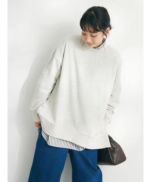 CRAFT STANDARD BOUTIQUE（クラフトスタンダードブティック）の「裏毛リングドットプルオーバー（Tシャツ/カットソー・レディース・アイボリー/サックスブルー/レッド/杢グレー/ブラック/オートミール・FREE）」の20枚目の写真