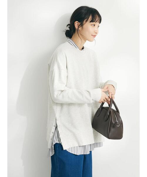 CRAFT STANDARD BOUTIQUE（クラフトスタンダードブティック）の「裏毛リングドットプルオーバー（Tシャツ/カットソー・レディース・アイボリー/サックスブルー/レッド/杢グレー/ブラック/オートミール・FREE）」の21枚目の写真