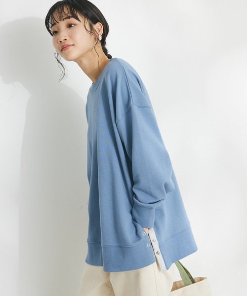 CRAFT STANDARD BOUTIQUE（クラフトスタンダードブティック）の「裏毛リングドットプルオーバー（Tシャツ/カットソー・レディース・アイボリー/サックスブルー/レッド/杢グレー/ブラック/オートミール・FREE）」の5枚目の写真