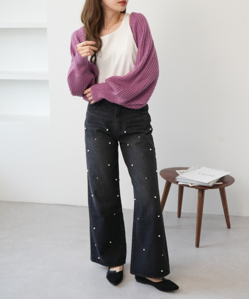 Ada.(エイダ)の「パール デニムパンツ(デニムパンツ・レディース・ライトブルー/ブラック/ブルー・S/M)」の10枚目の写真