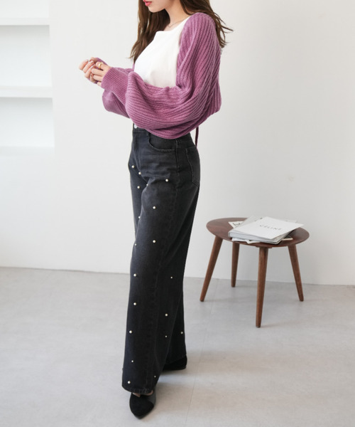 Ada.(エイダ)の「パール デニムパンツ(デニムパンツ・レディース・ライトブルー/ブラック/ブルー・S/M)」の11枚目の写真