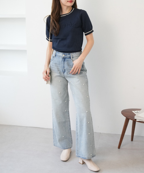 Ada.(エイダ)の「パール デニムパンツ(デニムパンツ・レディース・ライトブルー/ブラック/ブルー・S/M)」の13枚目の写真