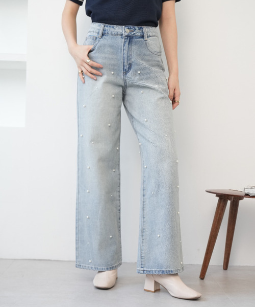 Ada.(エイダ)の「パール デニムパンツ(デニムパンツ・レディース・ライトブルー/ブラック/ブルー・S/M)」の17枚目の写真