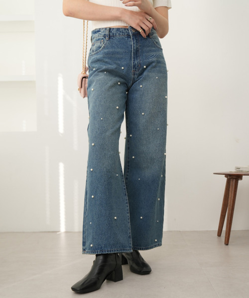 Ada.(エイダ)の「パール デニムパンツ(デニムパンツ・レディース・ライトブルー/ブラック/ブルー・S/M)」の22枚目の写真