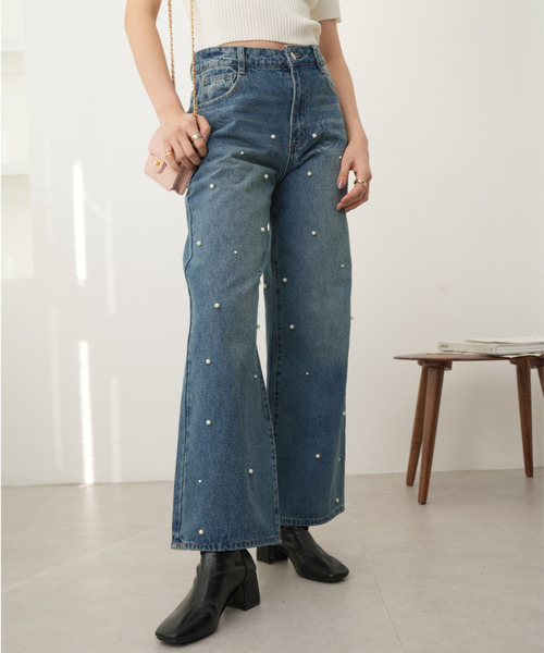 Ada.(エイダ)の「パール デニムパンツ(デニムパンツ・レディース・ライトブルー/ブラック/ブルー・S/M)」の20枚目の写真