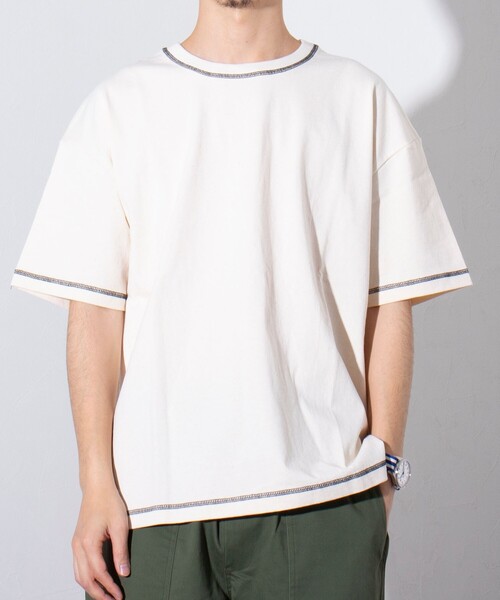 UNIVERSAL OVERALL(ユニバーサルオーバーオール)の「【UNIVERSAL OVERALL/ユニバーサルオーバーオール】コントラストステッチ 2P(Tシャツ/カットソー・メンズ・ホワイト系その他/ホワイト系その他2・M/L/XL)」の15枚目の写真