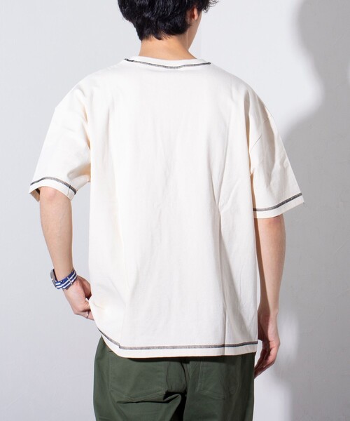 UNIVERSAL OVERALL(ユニバーサルオーバーオール)の「【UNIVERSAL OVERALL/ユニバーサルオーバーオール】コントラストステッチ 2P(Tシャツ/カットソー・メンズ・ホワイト系その他/ホワイト系その他2・M/L/XL)」の13枚目の写真