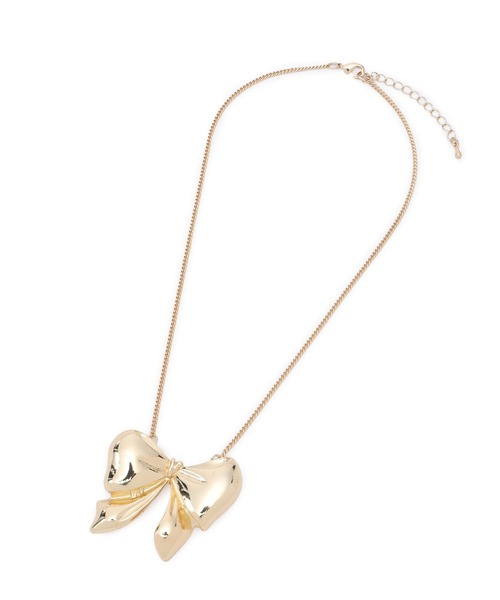 VIS（ビス）の「ビッグリボンネックレス（ネックレス・レディース・ゴールド/シルバー・FREE）」の10枚目の写真