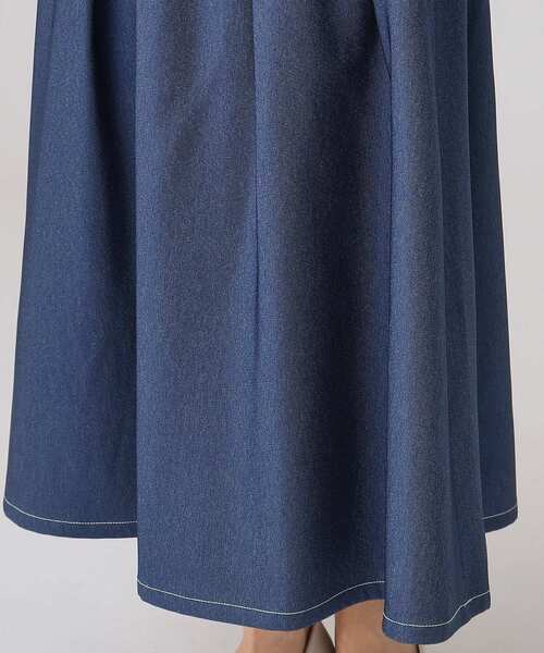 DRESKIP(ドレスキップ)の「◆上品シルエット デニム調 サイドボタン タックスカート(スカート・レディース・ブルー系その他/ベージュ/ブラック・04/03/02)」の20枚目の写真