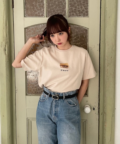 RUBY AND YOU(ルビーアンドユー)の「S’moreプリントTシャツ(Tシャツ/カットソー・レディース・ベージュ系その他/オフホワイト・FREE)」の22枚目の写真