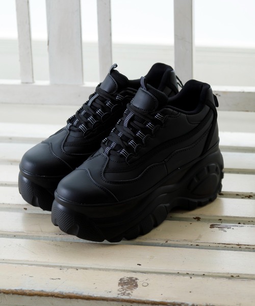 Noubel Voug Relax(ヌーベルヴォーグリラックス)の「超厚底 スタイルアップ スニーカー(スニーカー・レディース・ブラック/ホワイト・S/M/L/LL)」の6枚目の写真
