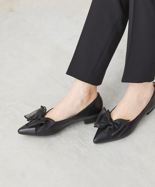 menue（メヌエ）の「チュールリボン ポインテッドトゥ パンプス（パンプス・レディース・ブラック/シルバー・24.0cm/23.5cm/23.0cm/22.5cm/22.0cm/21.5cm/26.0cm/25.5cm/25.0cm/24.5cm）」の11枚目の写真