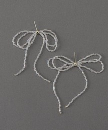 SMELLY | ビーズボリュームリボンピアス(ピアス（両耳用）)