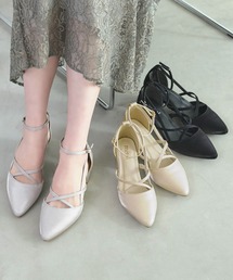 RUIRUE BOUTIQUE（ルイルエブティック）の「クロスストラップチャンキーヒールパンプス（パンプス）」