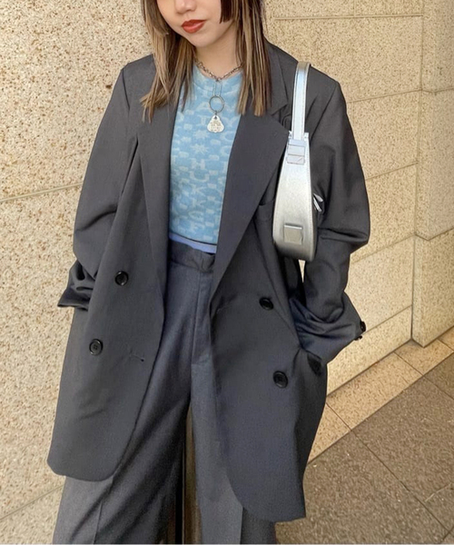 Oriens JOURNAL STANDARD(オリエンス ジャーナルスタンダード)の「テーラードジャケット(テーラードジャケット・レディース・チャコールグレー/ネイビー・FREE)」の1枚目の写真