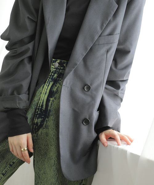 Oriens JOURNAL STANDARD(オリエンス ジャーナルスタンダード)の「テーラードジャケット(テーラードジャケット・レディース・チャコールグレー/ネイビー・FREE)」の3枚目の写真