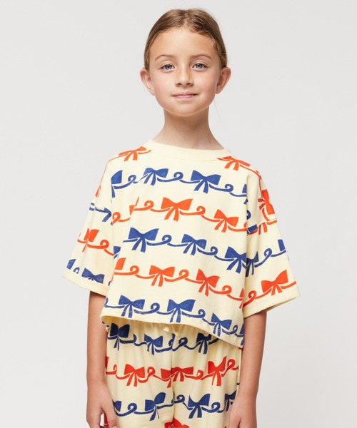 セール】Ribbon Bow all over short sleeve sweatshirt