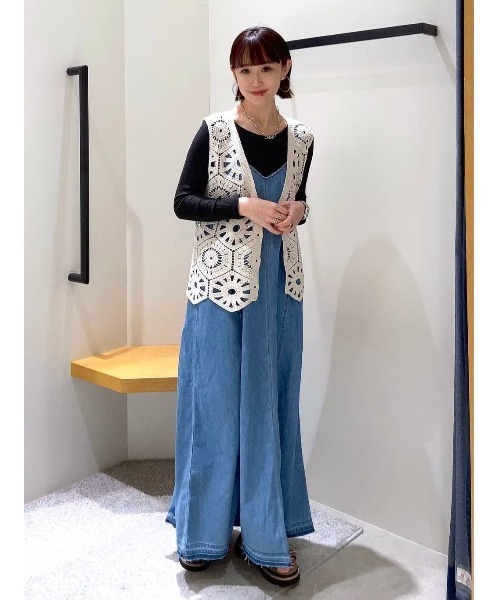 BAYFLOW(ベイフロー)の「クロシェニットベスト(ベスト・レディース・ブラック/アイボリー・FREE)」の20枚目の写真