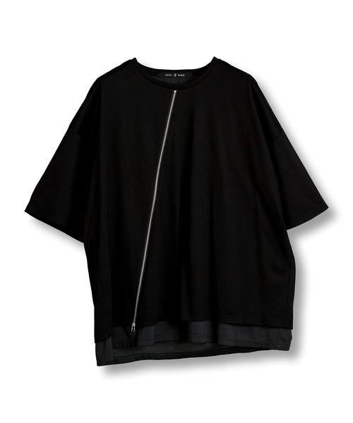 NO ID.（ノーアイディ）の「レイヤードスラッシュZIP BIG-Tシャツ（T