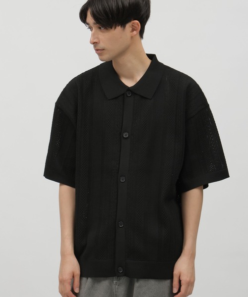 LAKOLE（ラコレ）の「透かし編みニットシャツ / 109231（ニット