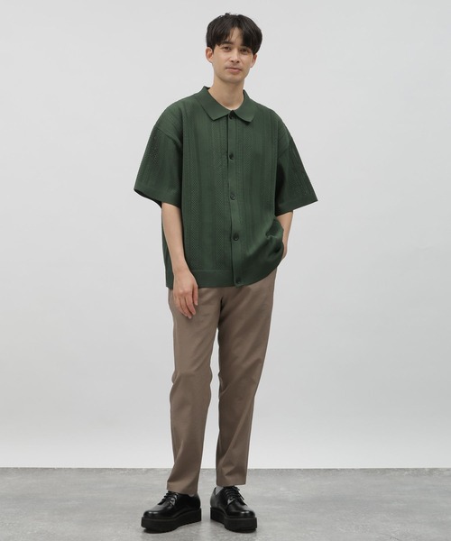 LAKOLE（ラコレ）の「透かし編みニットシャツ / 109231（ニット