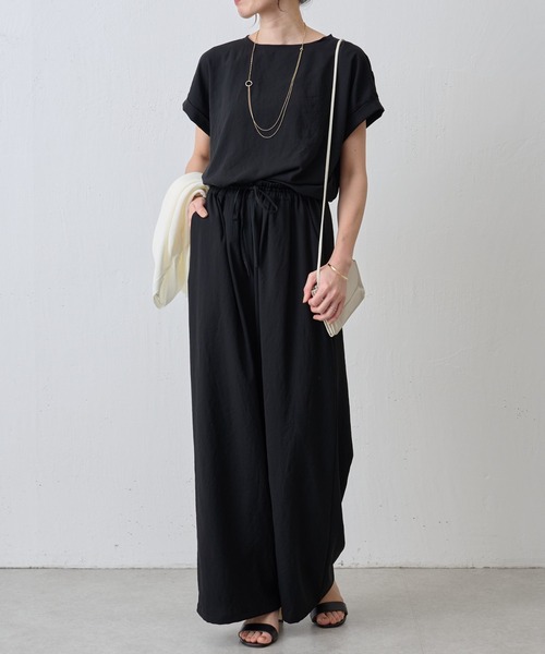 BEARDSLEY（ビアズリー）の「ジョーゼットバギーパンツ（スラックス・レディース・グレー/ブラック・S/M）」の3枚目の写真