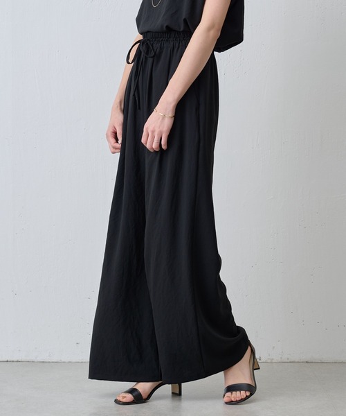 BEARDSLEY（ビアズリー）の「ジョーゼットバギーパンツ（スラックス・レディース・グレー/ブラック・S/M）」の6枚目の写真