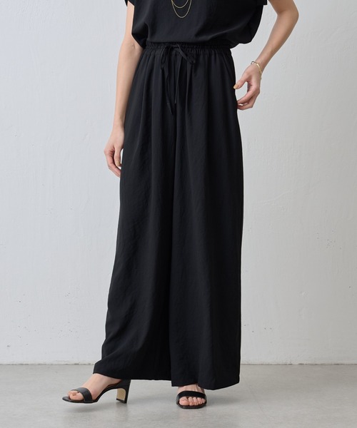 BEARDSLEY（ビアズリー）の「ジョーゼットバギーパンツ（スラックス・レディース・グレー/ブラック・S/M）」の8枚目の写真