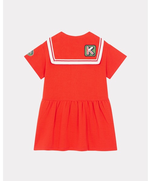 KENZO(ケンゾー)の「'Sailor' エンブロイダリ― ショート スリーブ ドレス(ワンピース・キッズ・レッド系その他・4A)」の4枚目の写真
