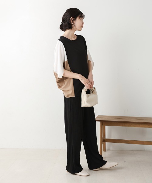 Bou Jeloud（ブージュルード）の「プリーツパンツ（その他パンツ・レディース・ベージュ/ブラック/ブルー/チャコールグレー・FREE）」の9枚目の写真