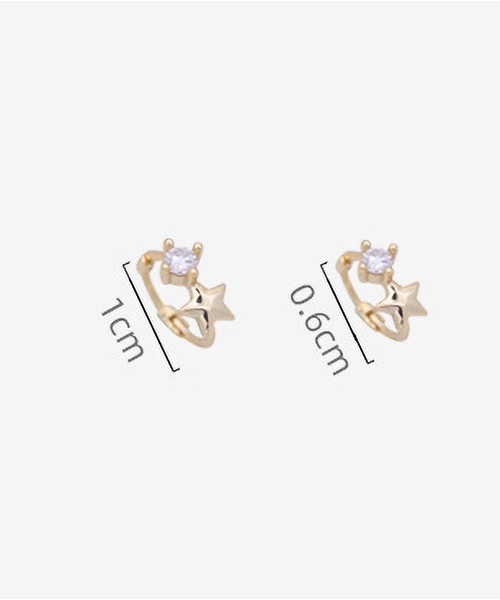 LA VORAGINE(ラ ヴォラジネ)の「アレルギー対応ミニピアス(ピアス(両耳用)・レディース・シルバー/ゴールド・M/L)」の5枚目の写真