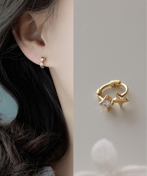LA VORAGINE(ラ ヴォラジネ)の「アレルギー対応ミニピアス(ピアス(両耳用)・レディース・シルバー/ゴールド・M/L)」の9枚目の写真